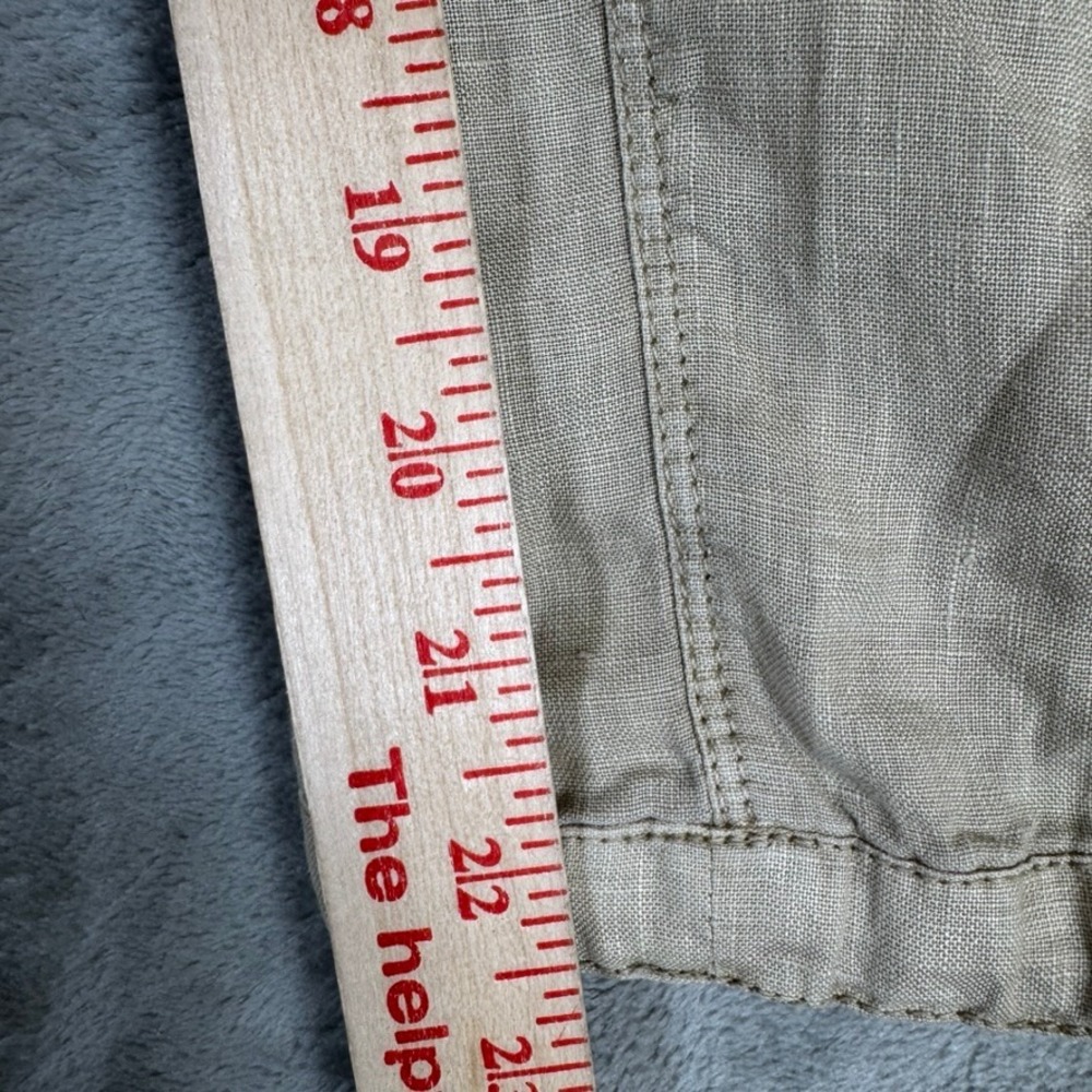 Tommy Bahama Relax Aubrey Fit Linen Pants Beige Tan Cropped Wide Leg Womens 10 - Picture 8 of 12